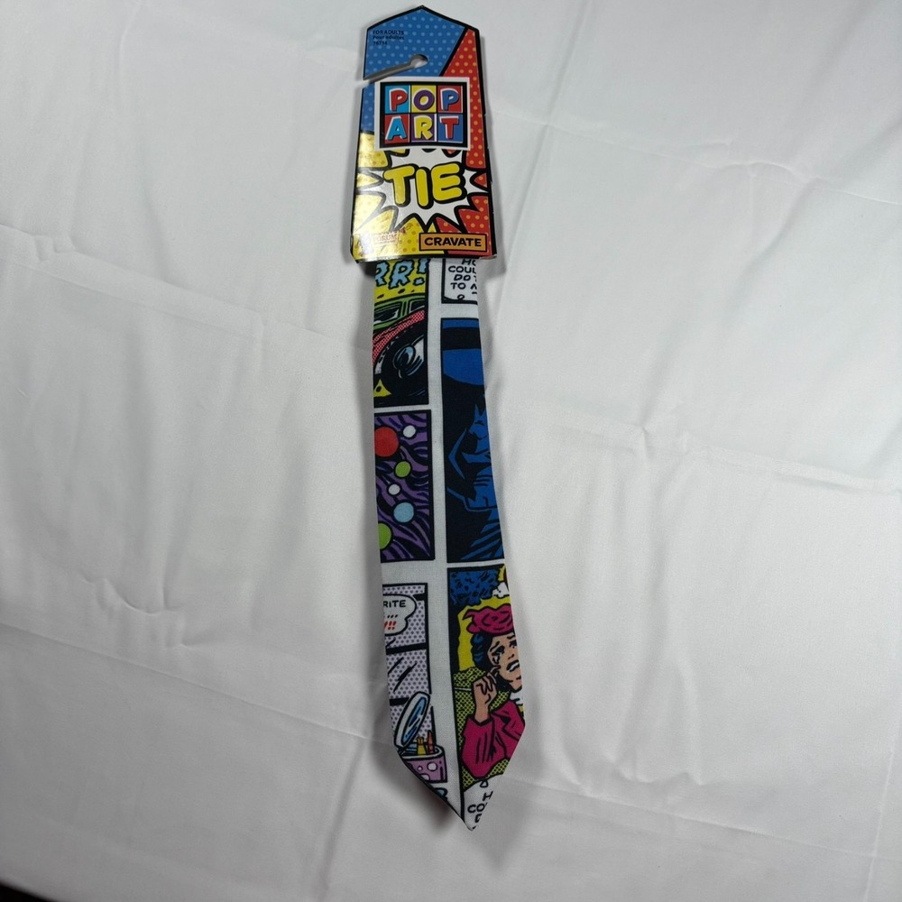 Comic Book Pop Art Tie Mens Novelty Necktie Retro Costume Party NEW
